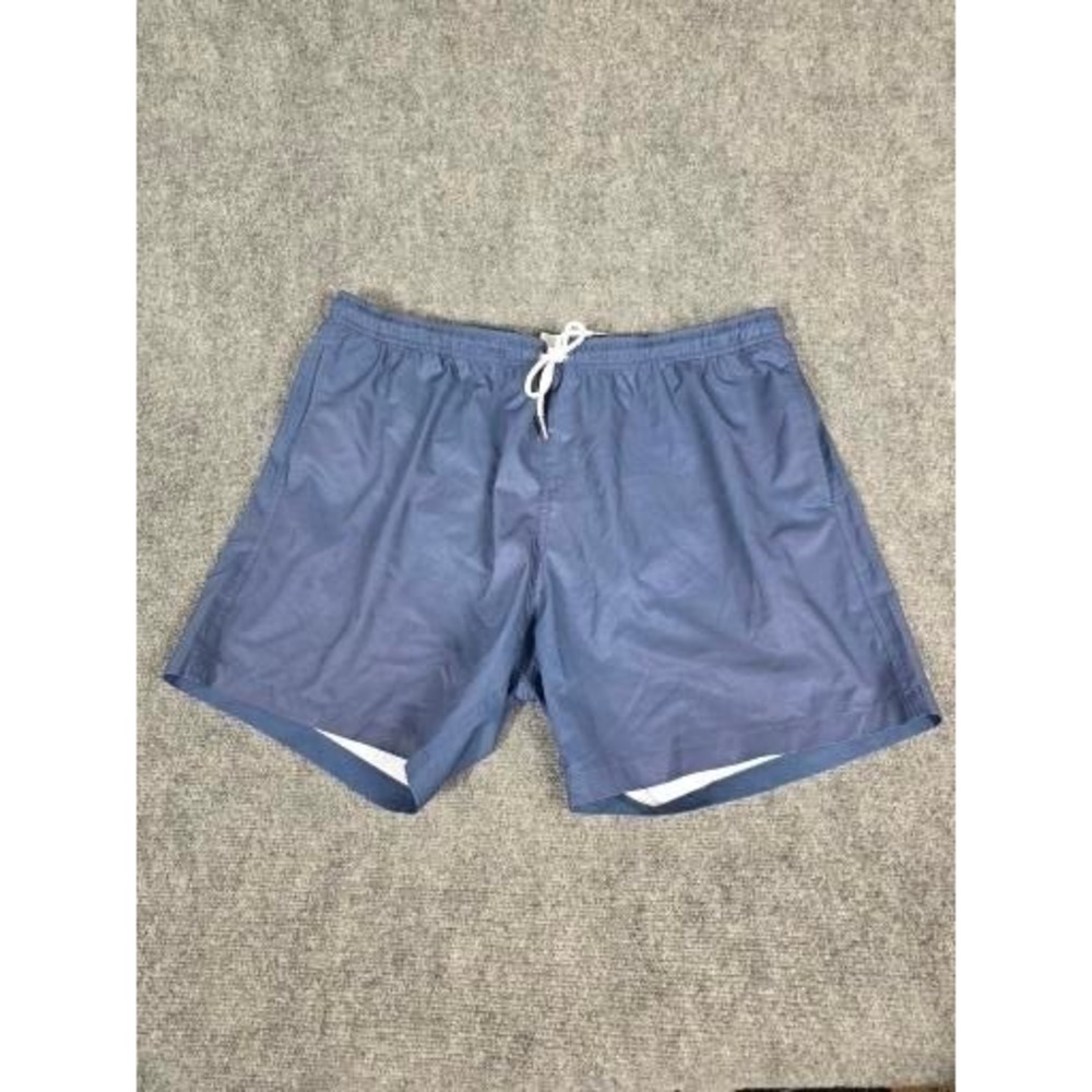 Bermies Mens Swim Trunks Navy Blue Recycled Polyester Stretch Beach Vacation XL